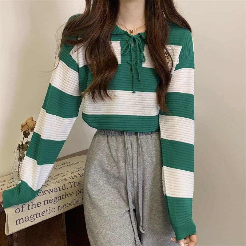 image-Autumn New Fashion Striped Clothes Women