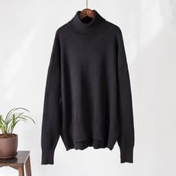 image-Women's Fashionable All-match Solid Color Turtleneck Sweater