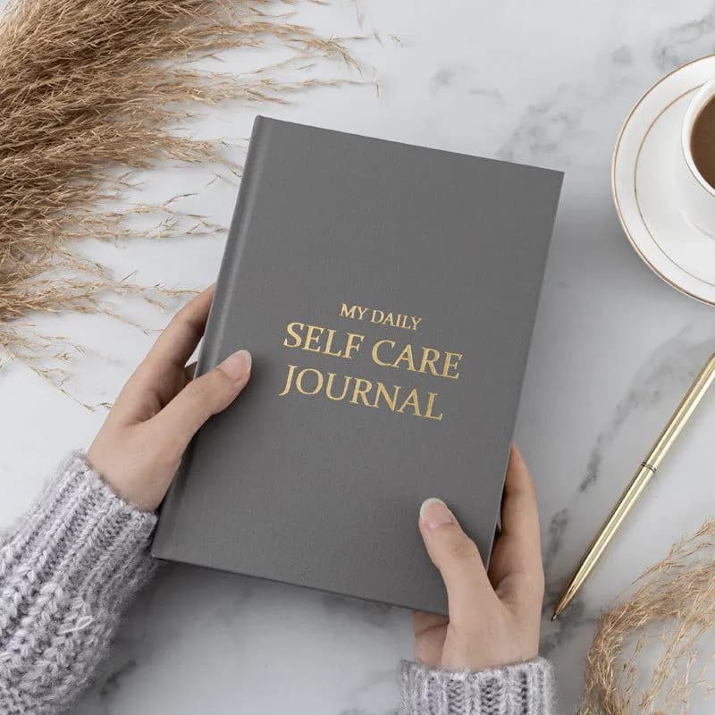 image-Thanksgiving Diary Happy Self-care Diary Boy English Version A5 Notebook Cloth Book