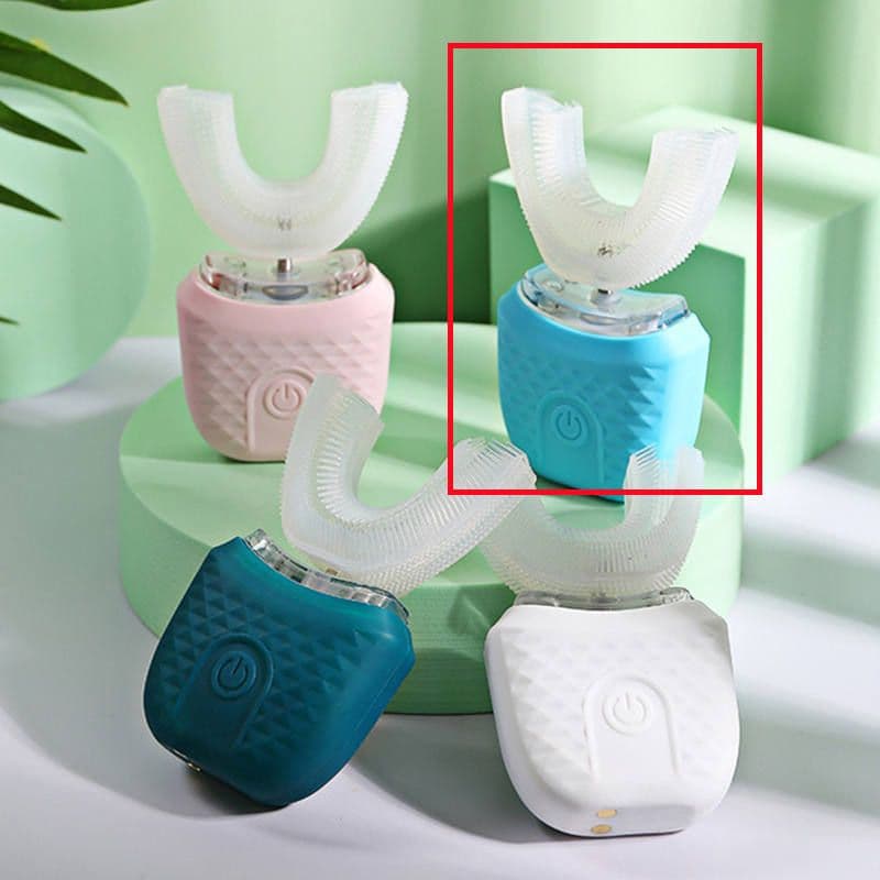 image-USB Charging U Type Tooth Beauty Instrument With Silicone In Mouth