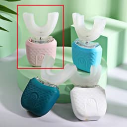 image-USB Charging U Type Tooth Beauty Instrument With Silicone In Mouth