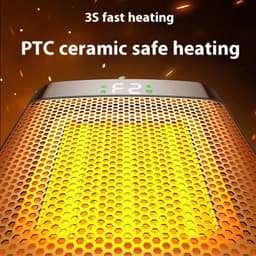 image-Fan Heater 3D Dynamic Flame Bathroom Home Heater 1500W Portable Household ECO Electric Heater PTC Fast Heating Shake Head Warmer