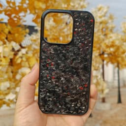 image-Gold Foil Carbon Fiber Forged Grain Phone Case