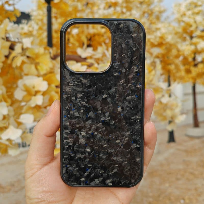 image-Gold Foil Carbon Fiber Forged Grain Phone Case