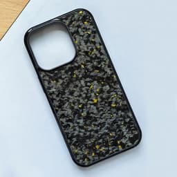 image-Gold Foil Carbon Fiber Forged Grain Phone Case