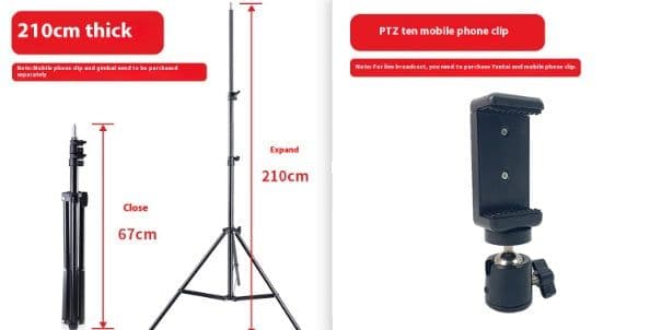 image-Mobile Live Streaming Photography Telescopic Fill Light Bracket