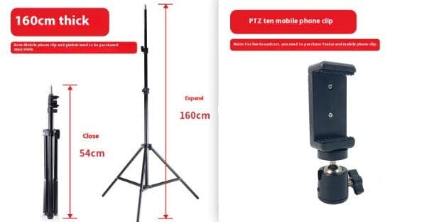image-Mobile Live Streaming Photography Telescopic Fill Light Bracket