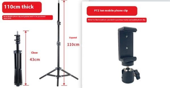 image-Mobile Live Streaming Photography Telescopic Fill Light Bracket