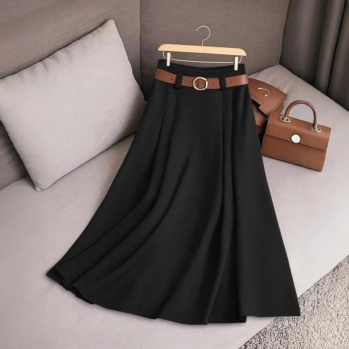 image-Women's Casual Pleated Skirt Can Be Printed