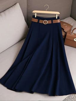 image-Women's Casual Pleated Skirt Can Be Printed