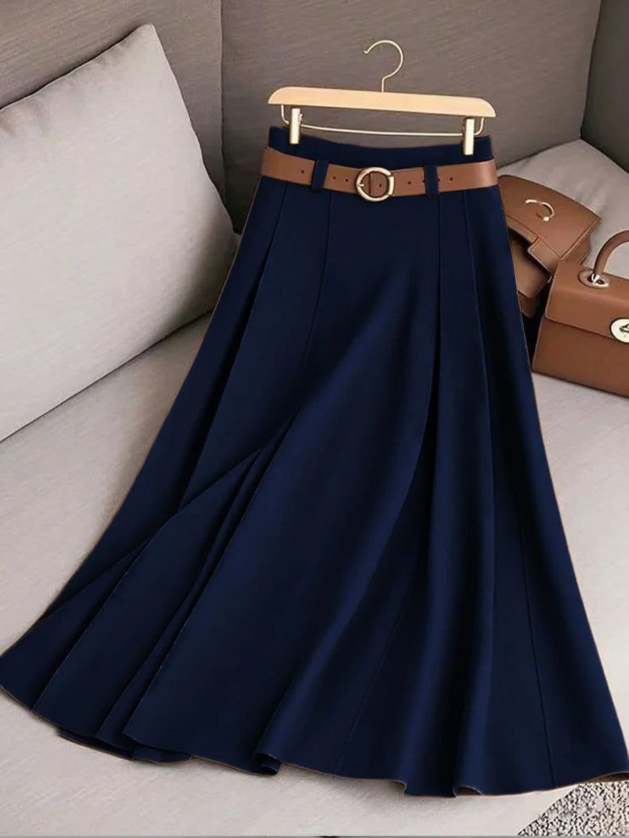 image-Women's Casual Pleated Skirt Can Be Printed