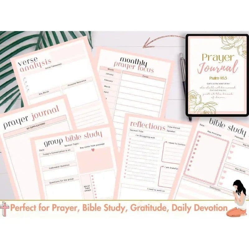 image-Prayer Diary Bible Learning And Gratitude Tracking Notebook