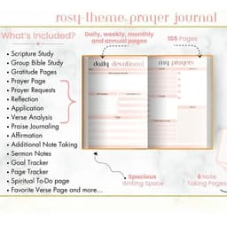 image-Prayer Diary Bible Learning And Gratitude Tracking Notebook