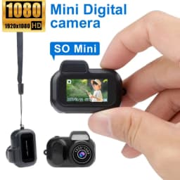 image-Retro Mini Camera With Screen Indoor Home Outdoor 1080p HD Portable Very Small Camera Video Support Holiday Gifts