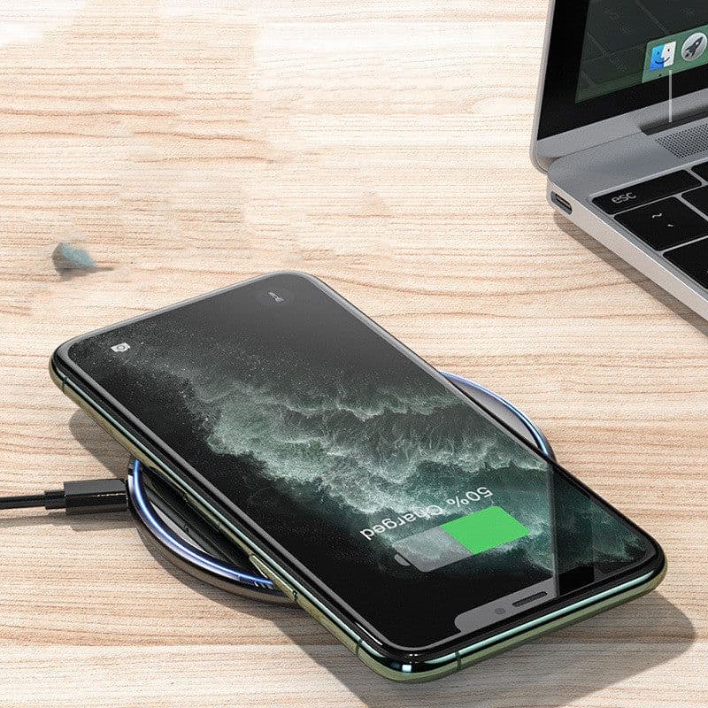 image-Wireless Charger Desktop Disc Ultra-thin Fast Charge Mobile Phone Wireless Charger