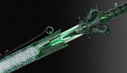 image-Green Green Dragon Longquan Sword Green Bamboo Fengyun Sword High-Manganese Steel Blade Self-Defense Cold Weapon Item