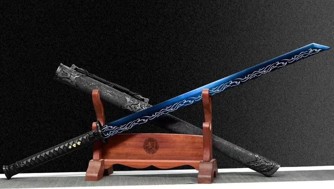 image-Liuying Integral Tang Dynasty Horizontal Sword High Manganese Steel Self-Defense Cold Weapon Collection-Grade Unsharpened