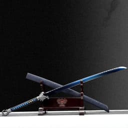 image-Youlan Integral Embroidered Spring Saber High Manganese Steel Self-Defense Cold Weapon Collection-Grade Unsharpened