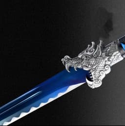 image-Youlan Integral Embroidered Spring Saber High Manganese Steel Self-Defense Cold Weapon Collection-Grade Unsharpened
