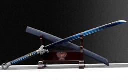 image-Youlan Integral Embroidered Spring Saber High Manganese Steel Self-Defense Cold Weapon Collection-Grade Unsharpened