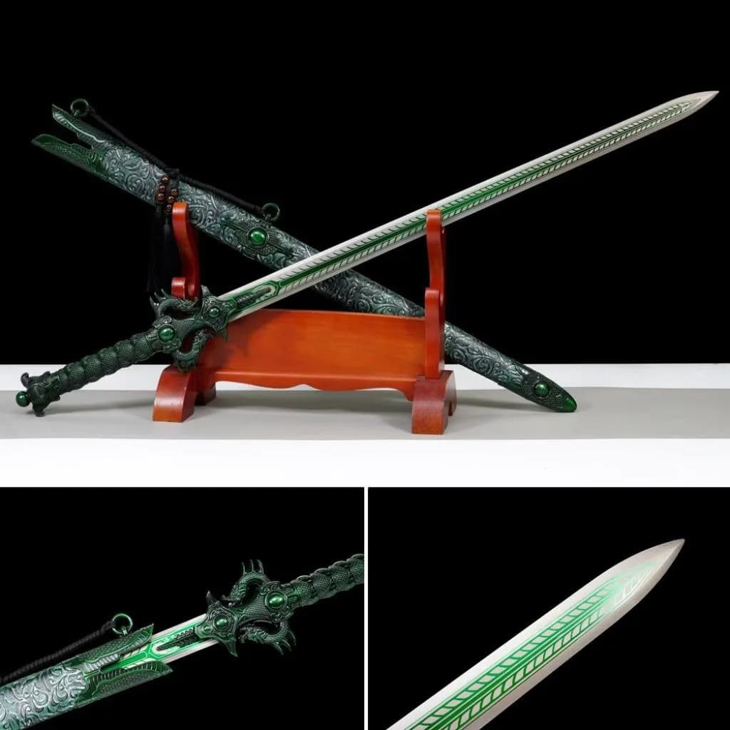 image-Integrated Tang Dynasty Swords Tang Heng Dao, Xiu Chun Dao Embroidered Spring Saber High Manganese Steel Blades, Unsharpened Cold Weapons For Self Defense