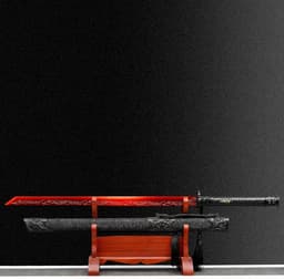 image-Blazing Flame Integral Tang Dynasty Horizontal Sword High Manganese Steel Self-Defense Cold Weapon Collection-Grade Unsharpened
