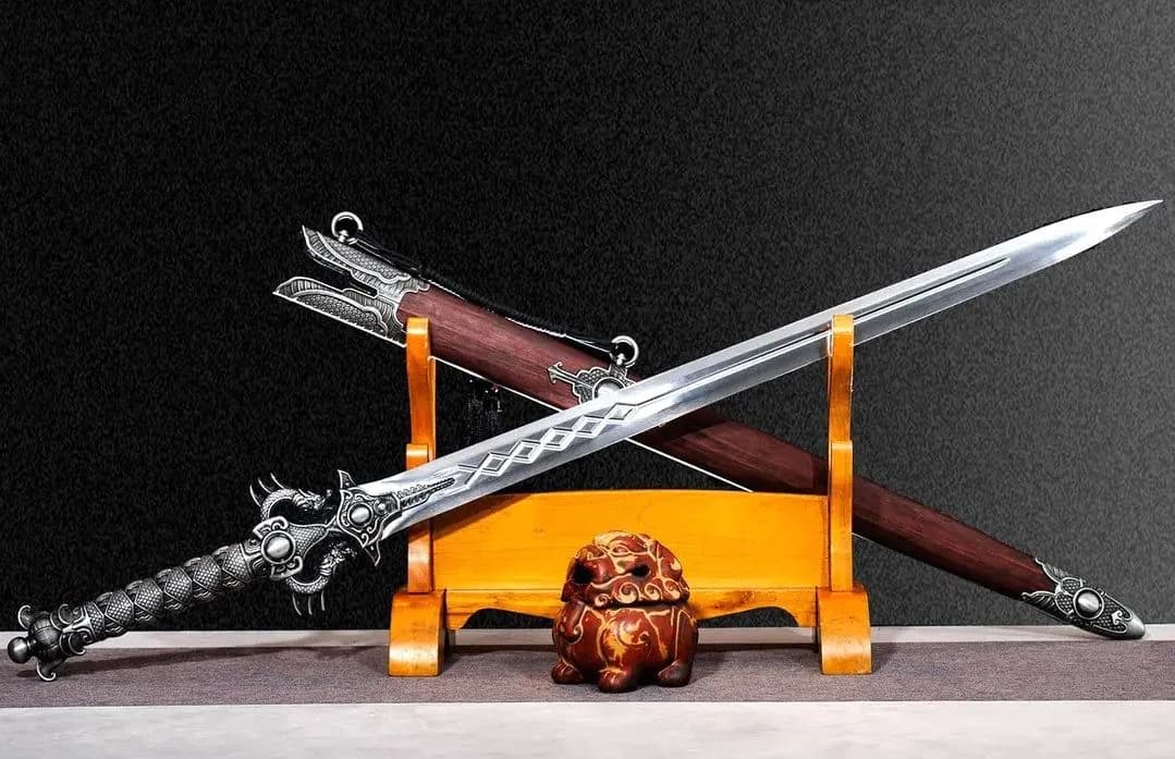 image-Lilong Sword One-piece High Manganese Steel Collectible Cold Weapon Unsharpened Not For Self-Defense