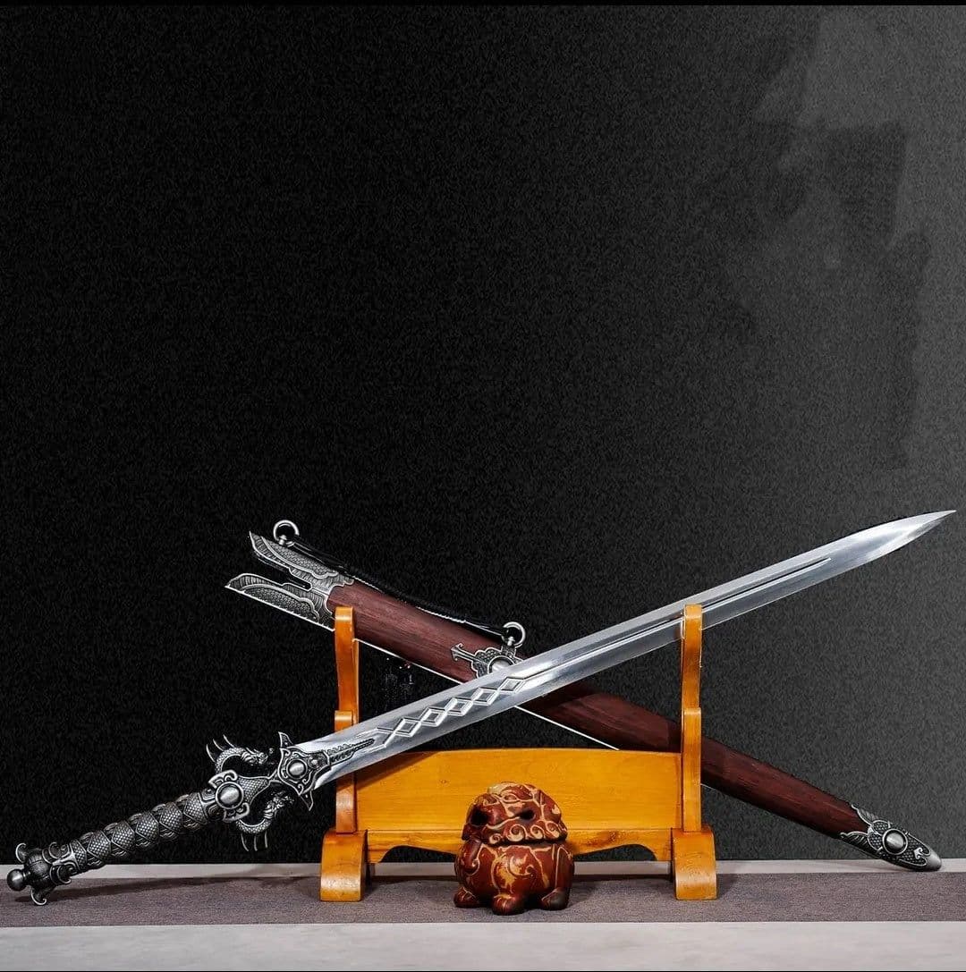 image-Lilong Sword One-piece High Manganese Steel Collectible Cold Weapon Unsharpened Not For Self-Defense