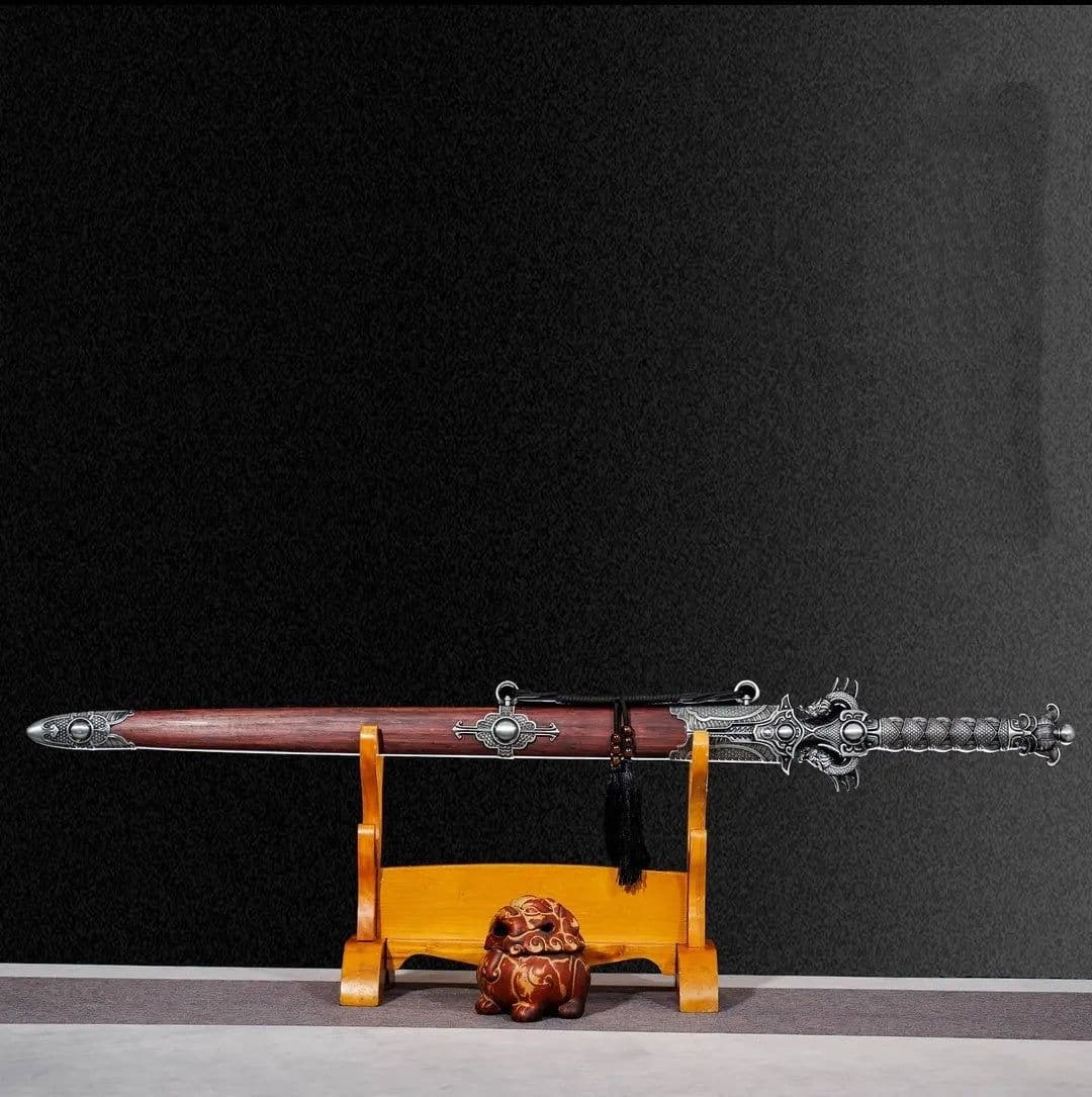 image-Lilong Sword One-piece High Manganese Steel Collectible Cold Weapon Unsharpened Not For Self-Defense
