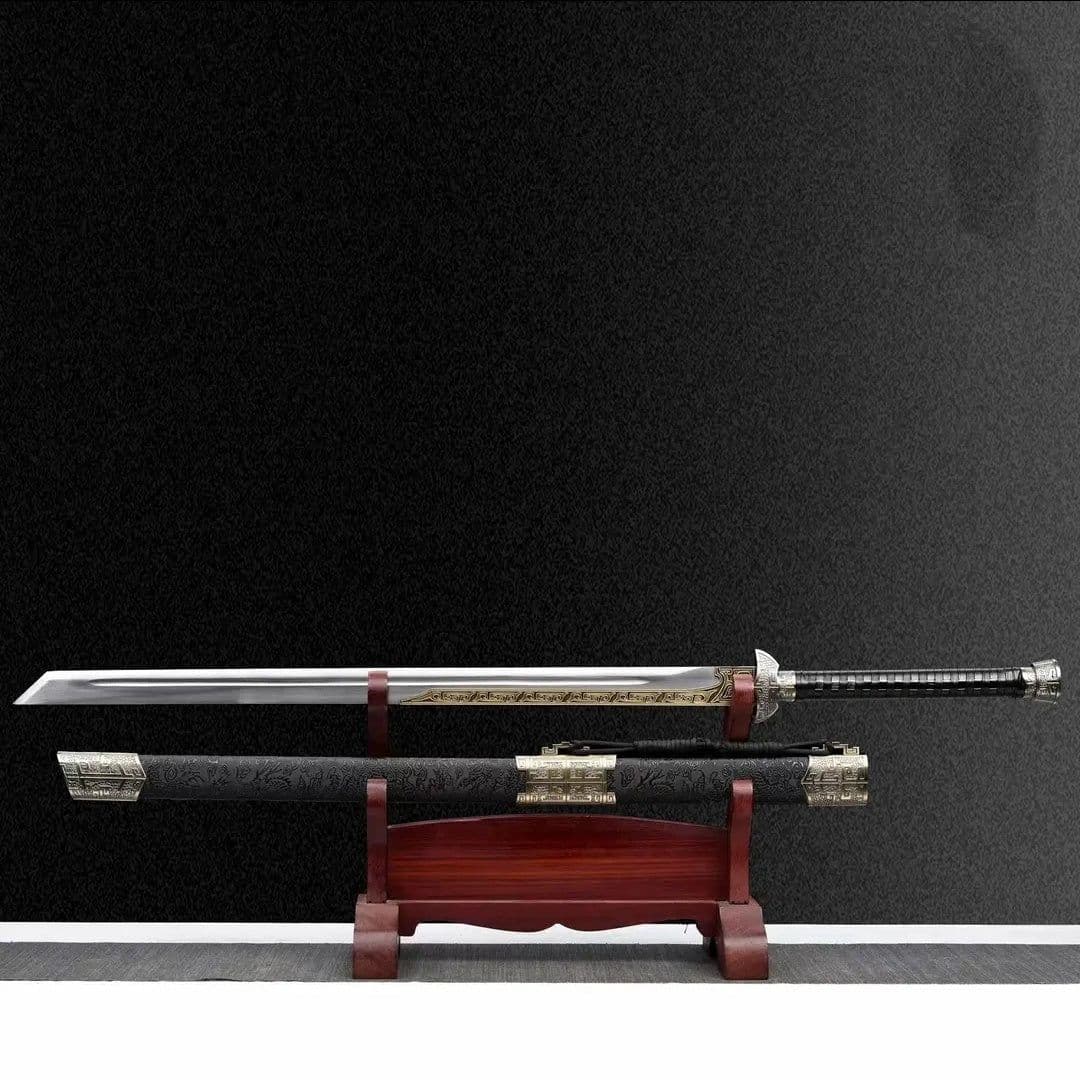 image-Tianwen Tang Heng Integral Tang Dynasty Horizontal Sword High Manganese Steel Self-Defense Cold Weapon Collection-Grade Unsharpened