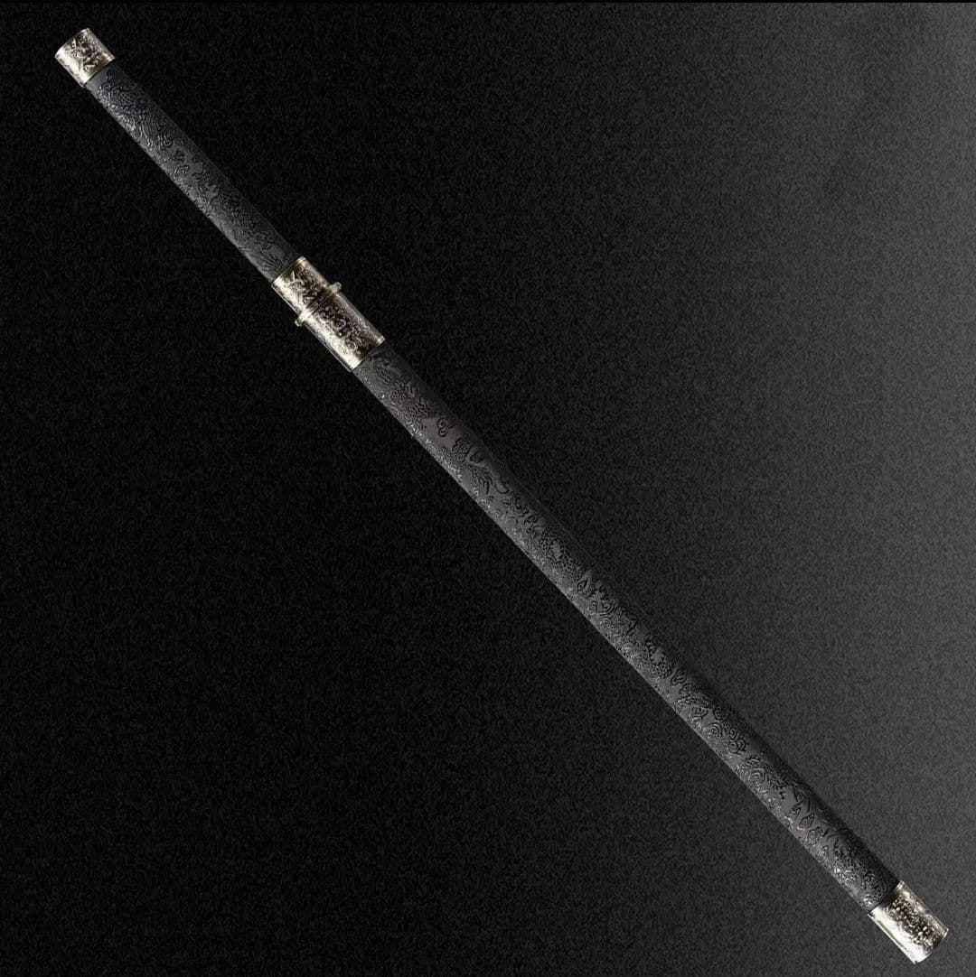 image-Taizong Integral Tang Dynasty Horizontal Sword High Manganese Steel Self-Defense Cold Weapon Collection-Grade Unsharpened