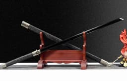 image-Taizong Integral Tang Dynasty Horizontal Sword High Manganese Steel Self-Defense Cold Weapon Collection-Grade Unsharpened