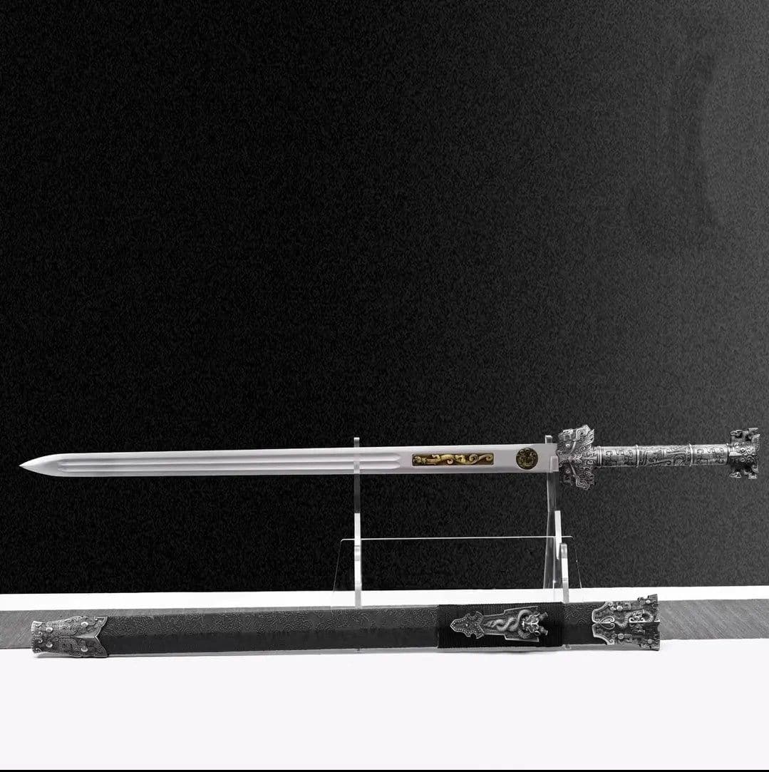 image-HanwangIntegral Sword High Manganese Steel Self-Defense Cold Weapon Collection-Grade Unsharpened