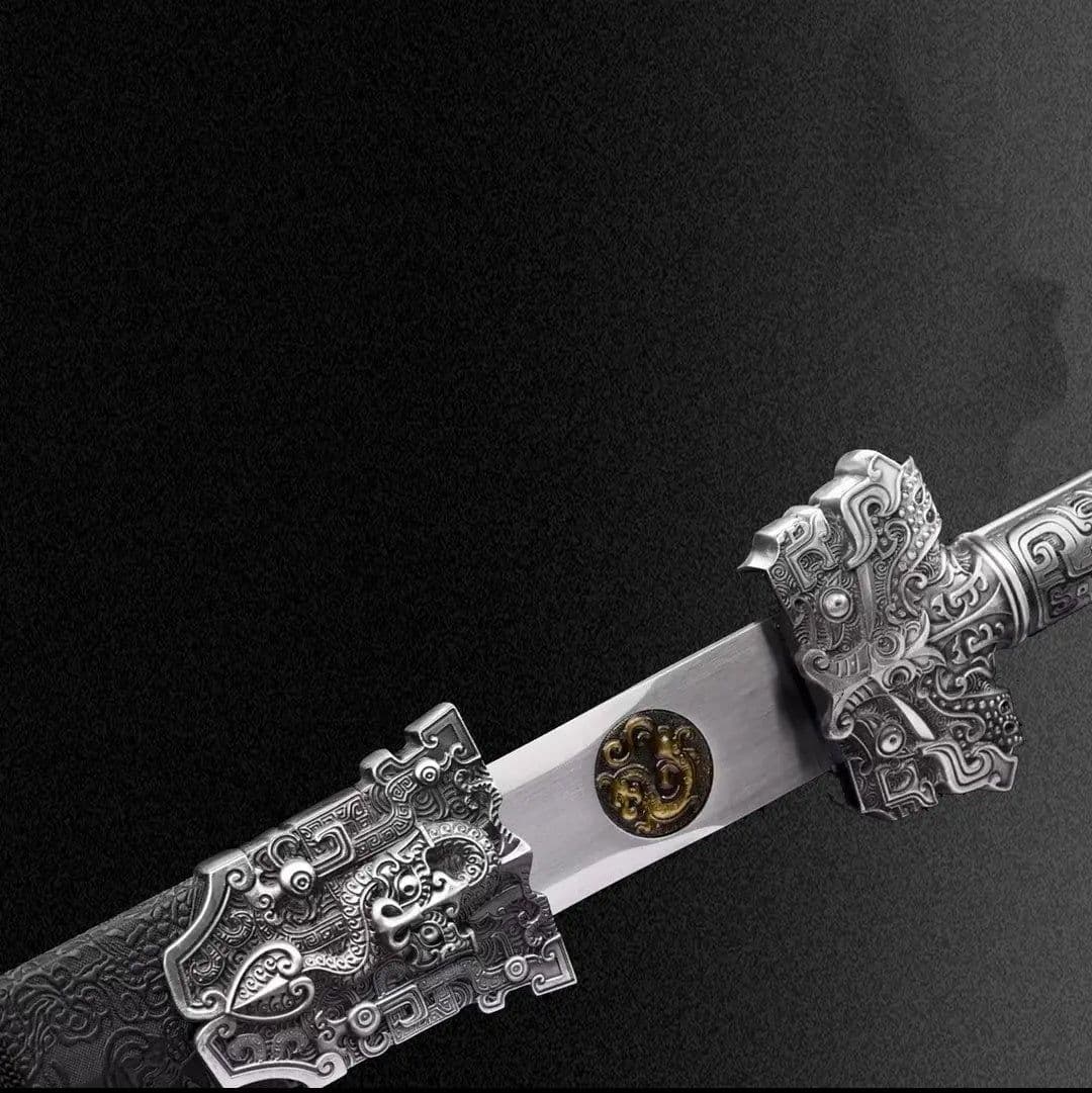 image-HanwangIntegral Sword High Manganese Steel Self-Defense Cold Weapon Collection-Grade Unsharpened