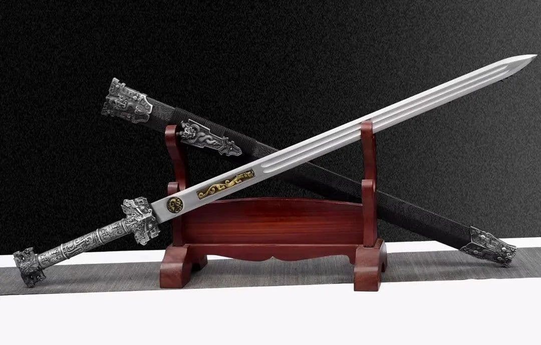 image-HanwangIntegral Sword High Manganese Steel Self-Defense Cold Weapon Collection-Grade Unsharpened