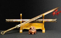 image-Jinsheng Integral Precious Sword High Manganese Steel Self-Defense Cold Weapon Collection-Grade Unsharpened