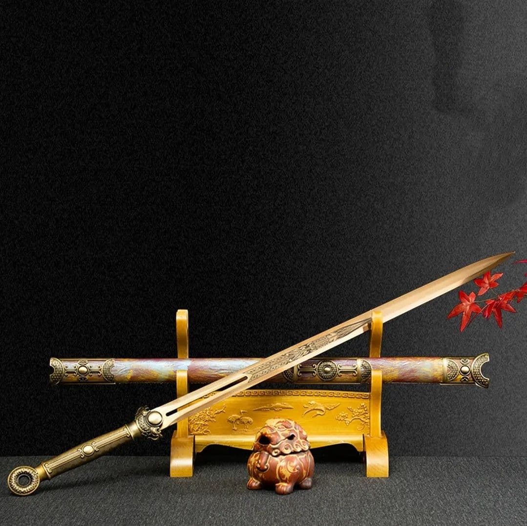 image-Jinsheng Integral Precious Sword High Manganese Steel Self-Defense Cold Weapon Collection-Grade Unsharpened