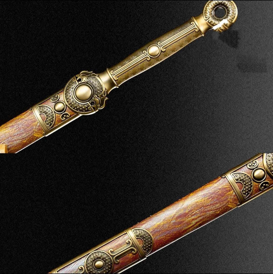 image-Jinsheng Integral Precious Sword High Manganese Steel Self-Defense Cold Weapon Collection-Grade Unsharpened