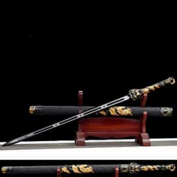image-Handmade Integrated High Manganese Steel Swords Tang Heng Dao Xiu Chun Dao Embroidered Spring Saber For Jinyiwei, Unsharpened Cold Weapons