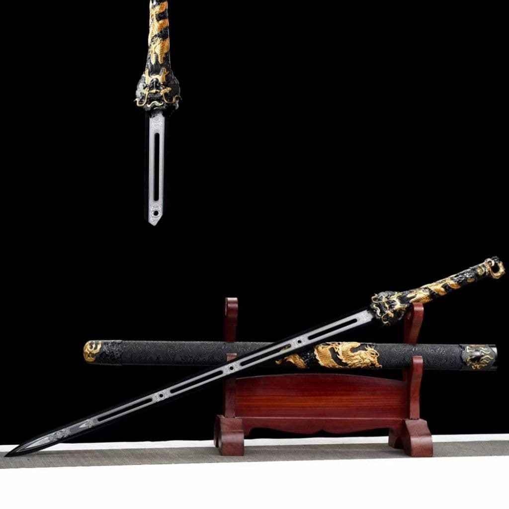 image-Handmade Integrated High Manganese Steel Swords Tang Heng Dao Xiu Chun Dao Embroidered Spring Saber For Jinyiwei, Unsharpened Cold Weapons