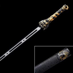 image-Handmade Integrated High Manganese Steel Swords Tang Heng Dao Xiu Chun Dao Embroidered Spring Saber For Jinyiwei, Unsharpened Cold Weapons
