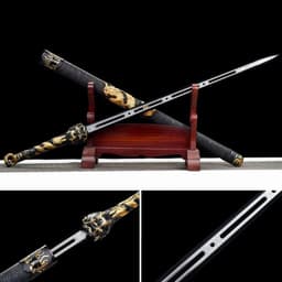 image-Handmade Integrated High Manganese Steel Swords Tang Heng Dao Xiu Chun Dao Embroidered Spring Saber For Jinyiwei, Unsharpened Cold Weapons