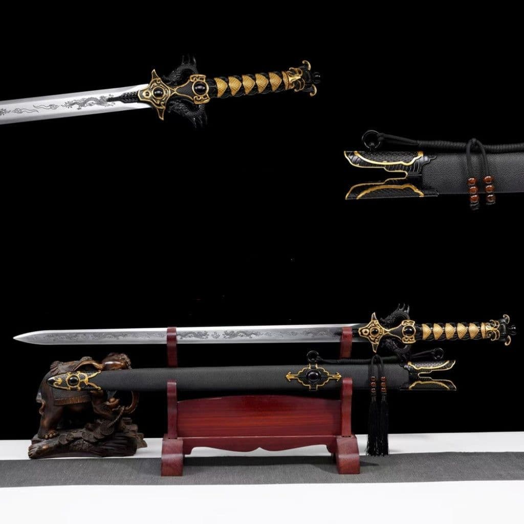 image-Integrated High Manganese Steel Battle Sword Unsharpened Cold Weapon For Film TV, Decoration