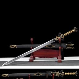 image-Integrated High Manganese Steel Battle Sword Unsharpened Cold Weapon For Film TV, Decoration