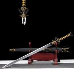 image-Integrated High Manganese Steel Battle Sword Unsharpened Cold Weapon For Film TV, Decoration