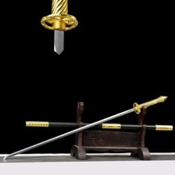 image-Ancient-Style Integral Tang-Style Sword, Long Sword, Manganese Steel Sword Blade, Han-Style Sword, Tang-Style Horizontal Saber, Cold Weapon Unsharpened