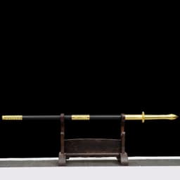 image-Ancient-Style Integral Tang-Style Sword, Long Sword, Manganese Steel Sword Blade, Han-Style Sword, Tang-Style Horizontal Saber, Cold Weapon Unsharpened