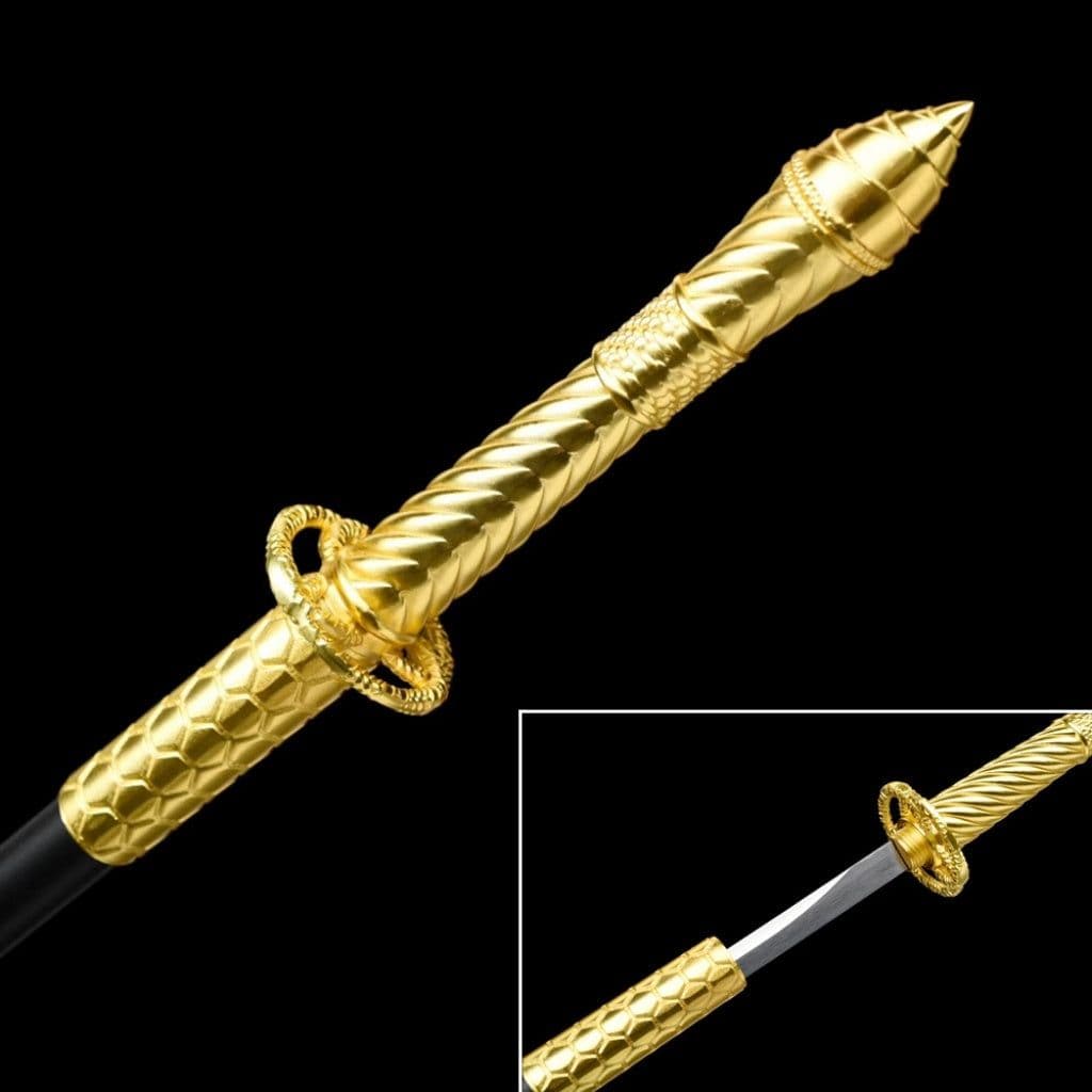 image-Ancient-Style Integral Tang-Style Sword, Long Sword, Manganese Steel Sword Blade, Han-Style Sword, Tang-Style Horizontal Saber, Cold Weapon Unsharpened