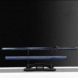image-Blue Dragon Tang Horizontal Saber From Longquan One-piece High Manganese Steel Collectible Cold Weapon Unsharpened Not For Self-Defense