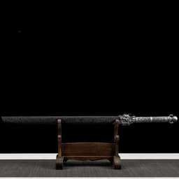 image-Ancient-Style Han Sword Hand-Forged Cold Weapon Collectible Gift Decoration High Manganese Steel Integral Double Edged Unsharpened